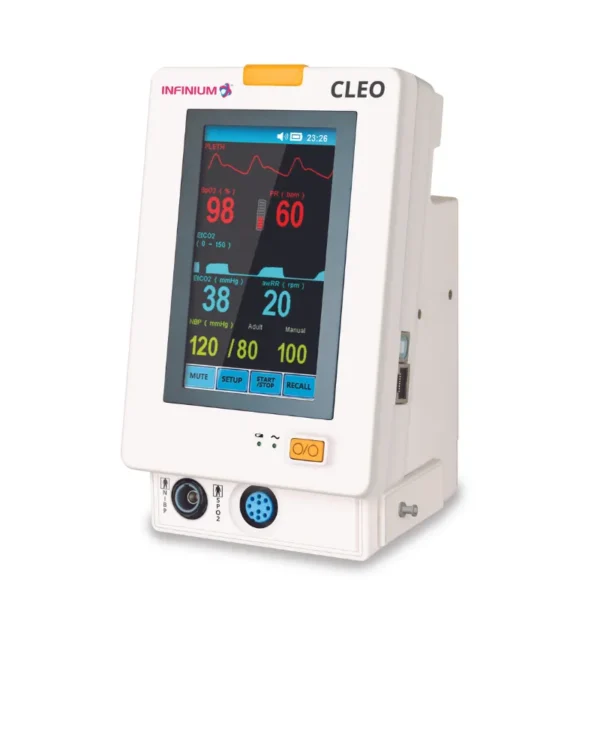 Monitor Cleo EtCO2 con signos vitales